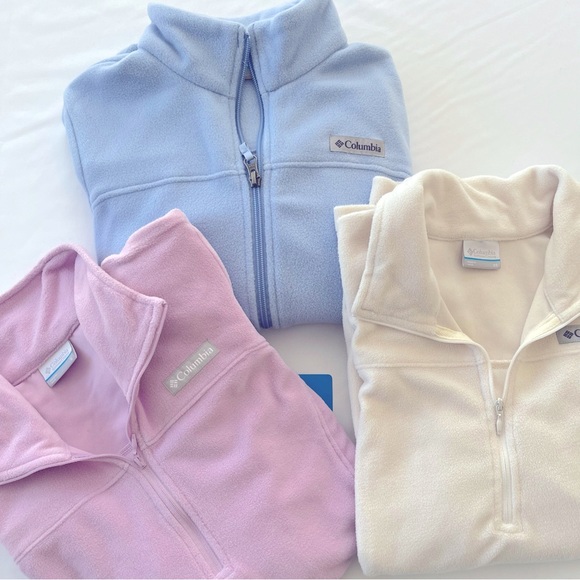 Columbia medium weight fleece zip jacket cardigan child’s L 14/16 - Picture 5 of 5